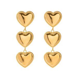 Heart drop earrings N798